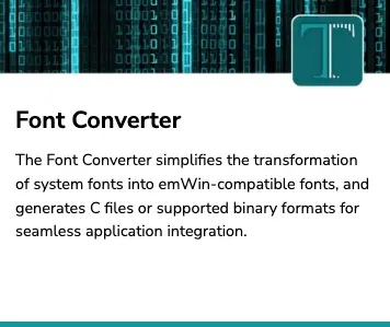 Description of SEGGER Font Converter for turning system fonts into emWin-compatible formats.