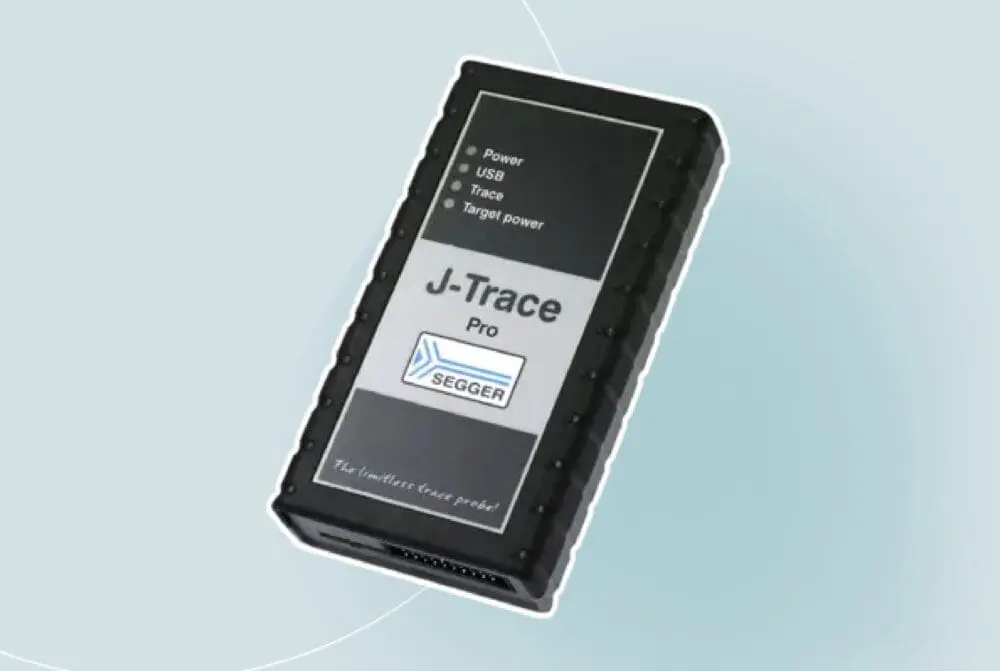 product of our partner SEGGER J-Trace PRO all-in-one debug and trace probe for ARM, RISC-V, and other CPU architectures.