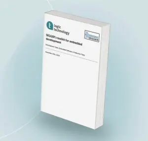 Mock-up of the free PDF of SEGGER Microcontroller, a catalogus of their toolkit.