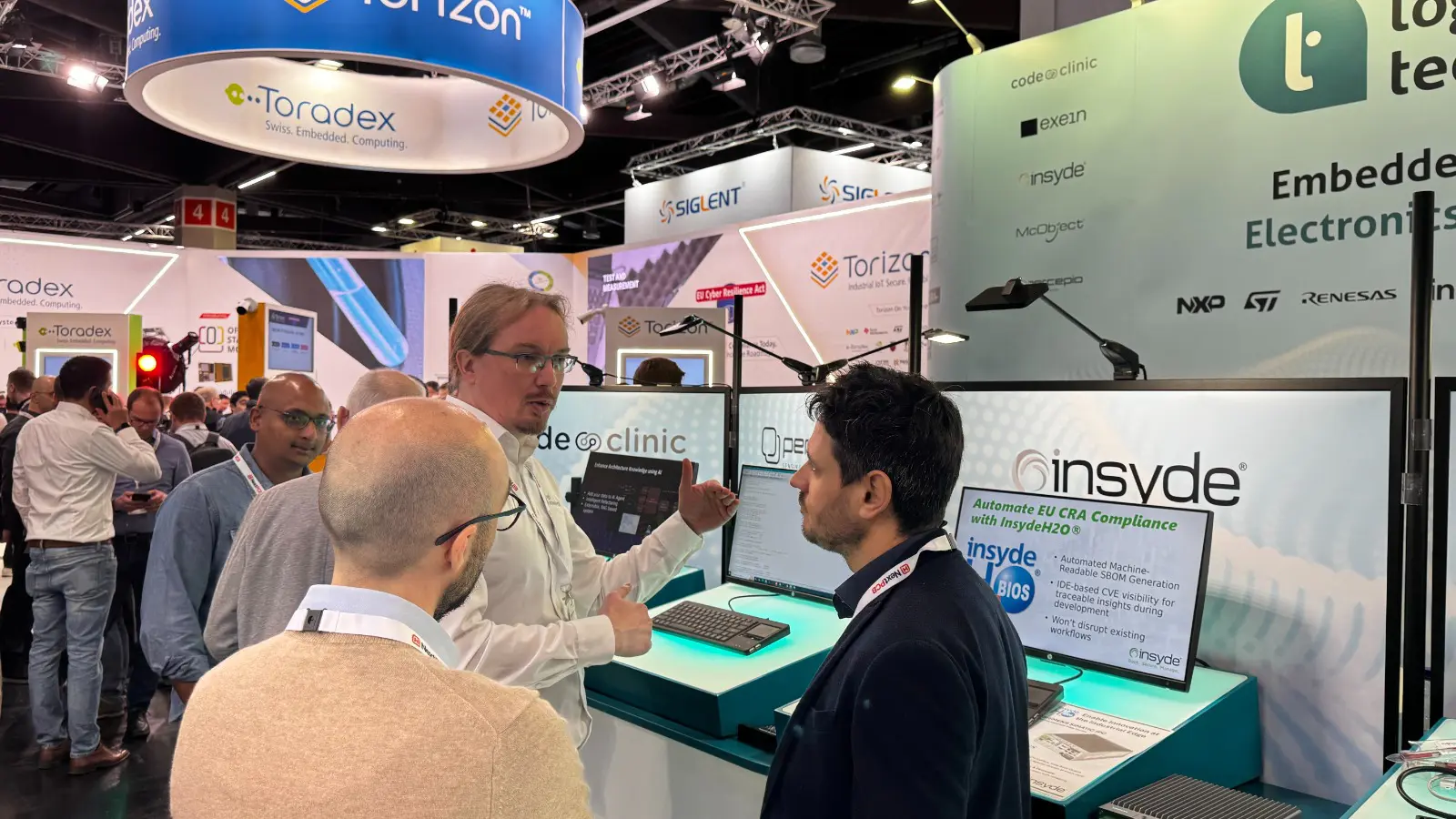 Boudewijn of Logic Technology presenting at booth of EW2026.