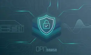 OPNsense network security appliance protected by firmware integrity shield, illustrating stable and secure embedded system architecture