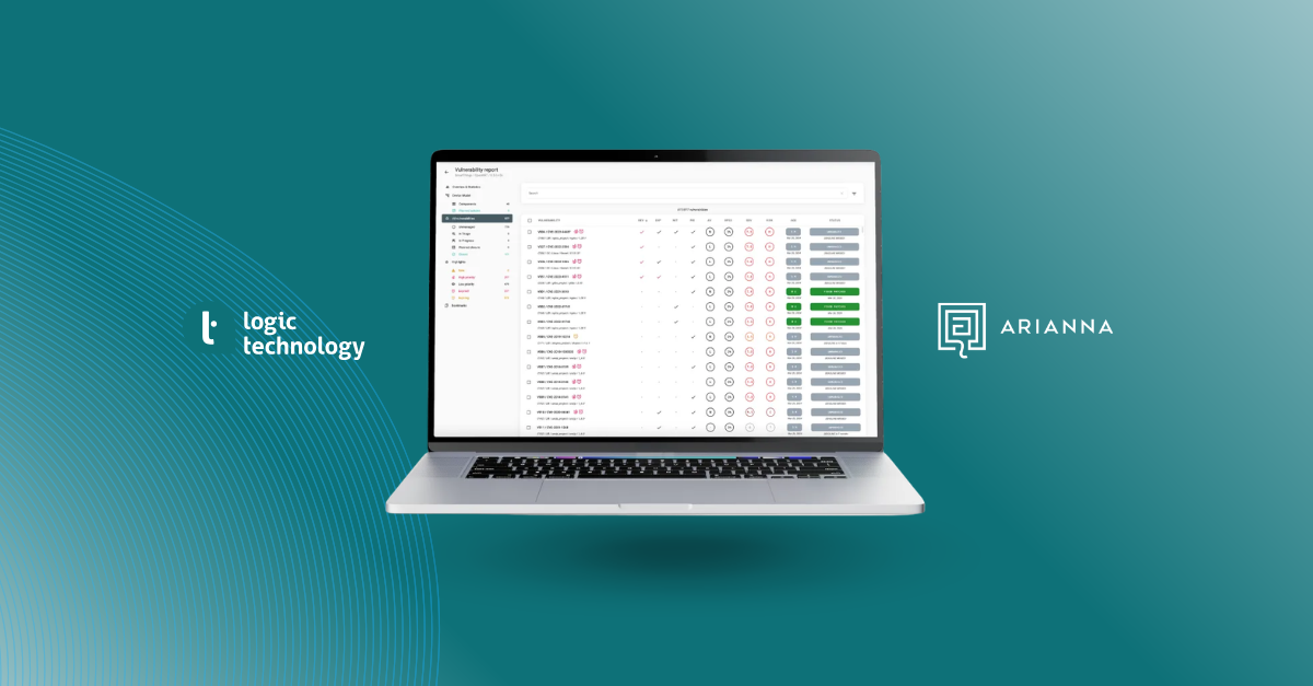 We're expanding our embedded cybersecurity portfolio with ARIANNA — a vulnerability management platform for connected devices and embedded systems.